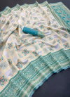 Sky Colour Dola Look By Aab Art Silk Jacquard Border Saree Orders In India